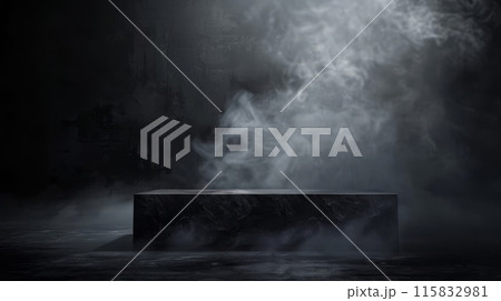 Pedestal wrapped in swirling mist adds to the mysterious ambiance 115832981