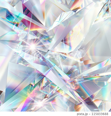 Fractured crystals diffract light creating mesmerizing colors 115833688