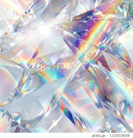 Exploding crystals create a colorful spectrum in a fantastical world 115833689