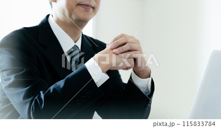 話を聞く士業の男性 話を聞く士業の男性 115833784