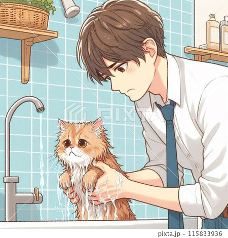 お風呂が苦手な猫 115833936