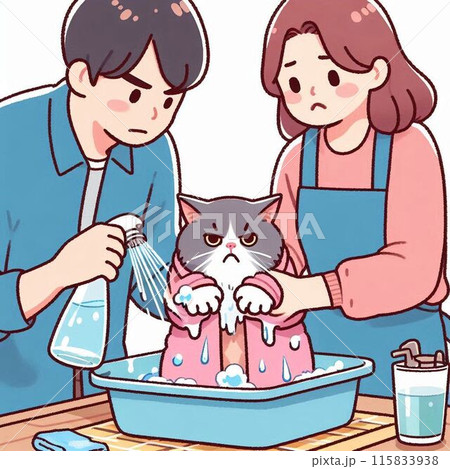 お風呂が苦手な猫 115833938