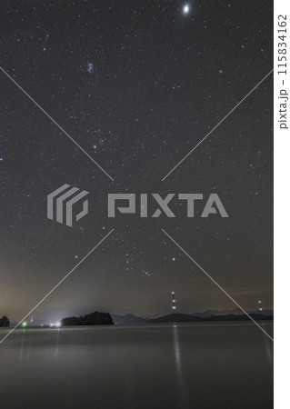瀬戸内の秋の星景　昇るオリオン座 115834162