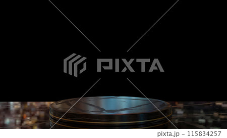 The Black marble plate for display or advertising concept 3d rendering. The Black marble plate for display or advertising concept 3d rendering. 115834257