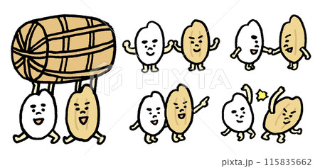 白米キャラと玄米キャラの友情 115835662