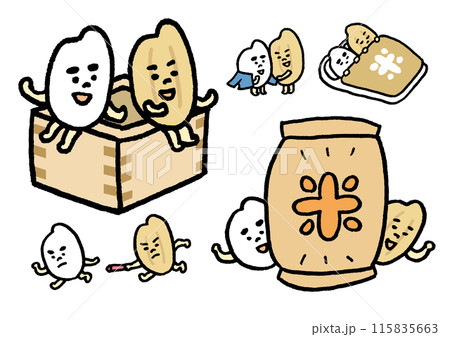 白米キャラと玄米キャラの友情 115835663