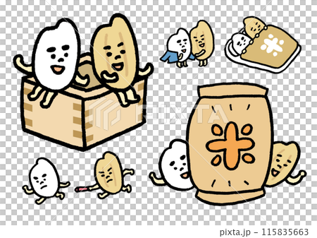 白米キャラと玄米キャラの友情 115835663