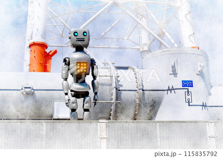 変電所で働くロボット 変電所で働くロボット 115835792