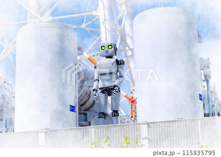変電所で働くロボット 115835795