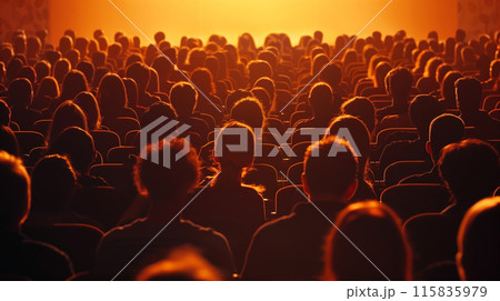 公演 観客 後ろ姿のイラスト素材 [115835979] - PIXTA