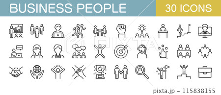 ビジネス・社会人に関するアイコンセット ビジネス・社会人に関するアイコンセット 115838155
