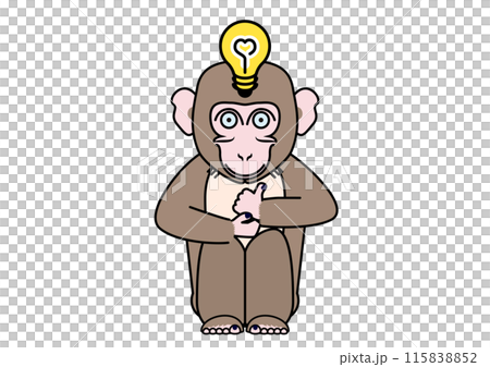 猿でもわかるイラスト。理解したサルの解説用挿絵。 115838852