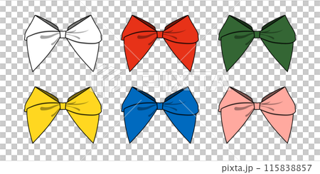 Wide ribbon illustration set Wide ribbon illustration set 115838857