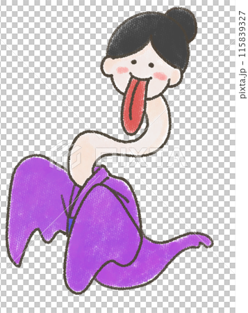 Hand-drawn illustration of Rokurokubi 115839327