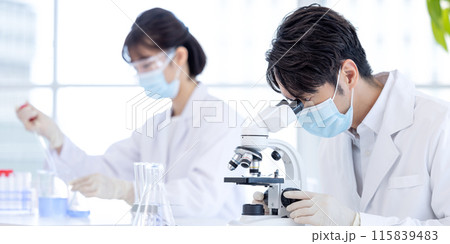 研究イメージ 研究室で働く男女 研究イメージ 研究室で働く男女 115839483
