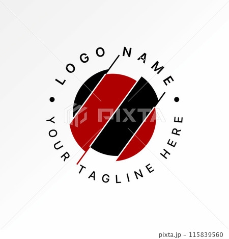 Logo design graphic concept creative premium vector stock abstract unique cutting circle cut part pie portion Related to diagram collection separation Logo design graphic concept creative premium vector stock abstract unique cutting circle cut part pie portion Related to diagram collection separation 115839560