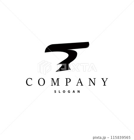 Initial T Letter Alphabet Logo Modern and Luxury Design Icon Vector Template Element 115839565