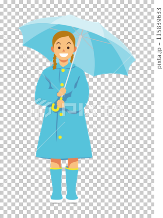 有傘的一個女孩 115839633