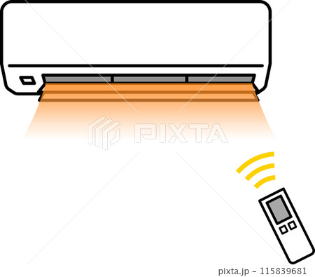 シンプルなエアコンのイラスト シンプルなエアコンのイラスト 115839681