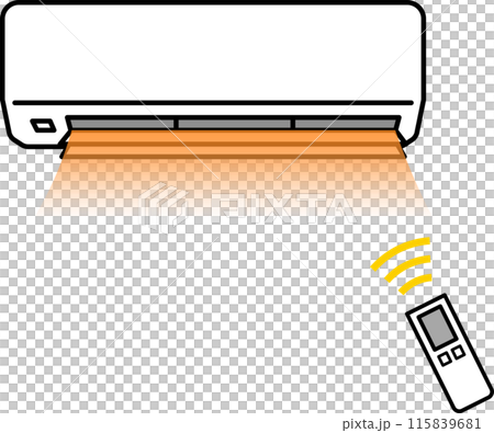 シンプルなエアコンのイラスト シンプルなエアコンのイラスト 115839681