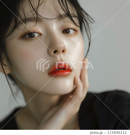自然な表情の日本人女性 自然な表情の日本人女性 115840112
