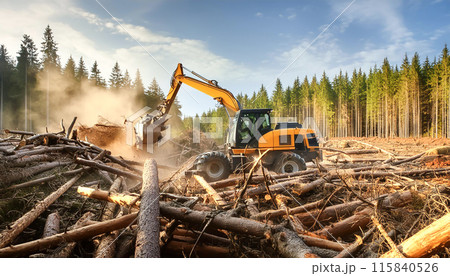 森林破壊イメージのイラスト素材 [115840526] - PIXTA