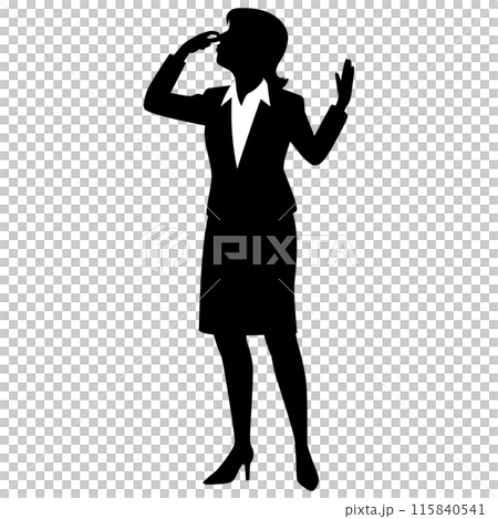 鼻をつまむ女性ビジネスマン 鼻をつまむ女性ビジネスマン 115840541