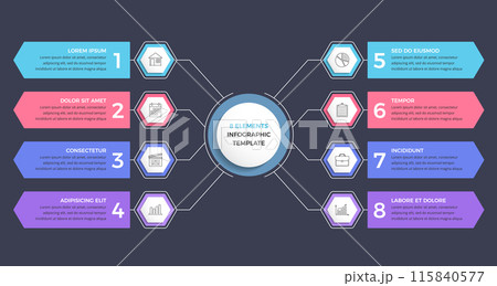 Infographic Template - 8 Options 115840577