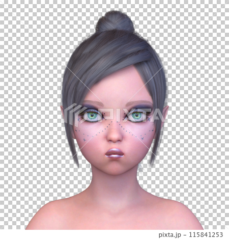 Close-up of a woman's face 115841253