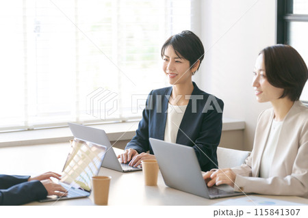 ミーティングをするビジネスパーソン ミーティングをするビジネスパーソン 115841307
