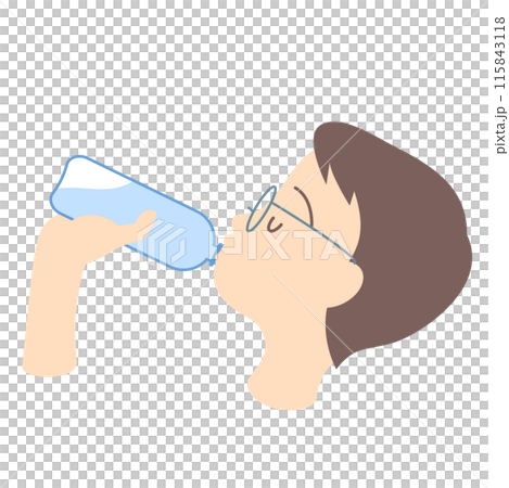 Profile of a man hydrating Profile of a man hydrating 115843118