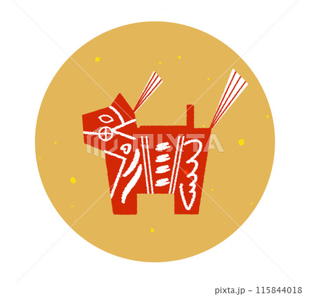 三春駒のイラスト 福島県 ミハルゴマ 115844018