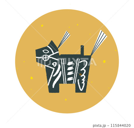 三春駒のイラスト 福島県 ミハルゴマ 115844020