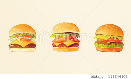 ハンバーガーのアイコン12 115844101