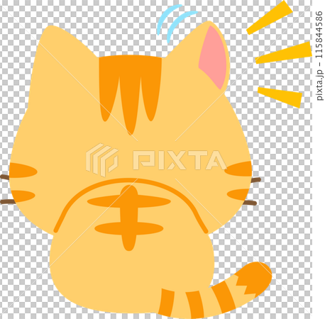 耳を動かし背後の音を聞く猫、聞き耳 115844586