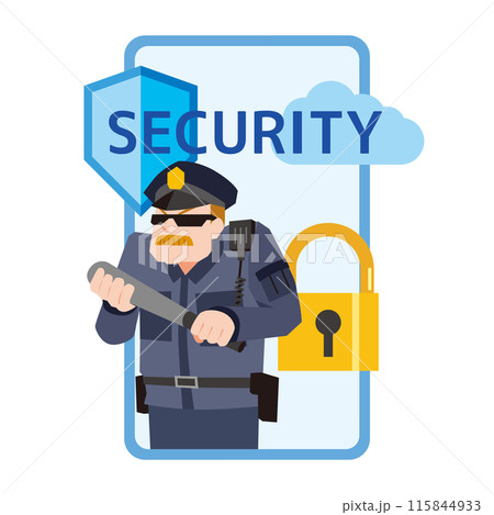 スマートフォンを守るイメージイラスト 115844933