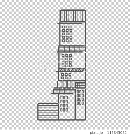 大阪　建物　観光　イラスト 115845082