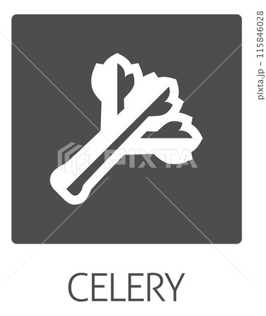 Celery Vegetable Food Allergen Icon Concept Celery Vegetable Food Allergen Icon Concept 115846028