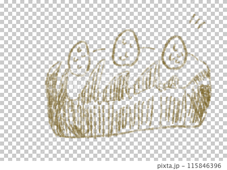 新鮮ないちごとアイシングのかかったチョコケーキの手描き線画イラスト 新鮮ないちごとアイシングのかかったチョコケーキの手描き線画イラスト 115846396