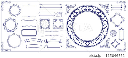 エレガントなフレームセット 115846751