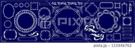 エレガントなフレームセット 115846762