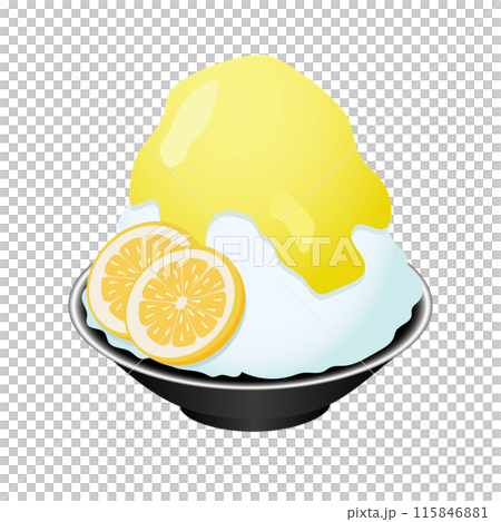 刨冰和甜瓜加大量檸檬糖漿的插圖 115846881