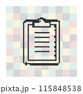 Vector pixel icon speech bubbles square background 115848538
