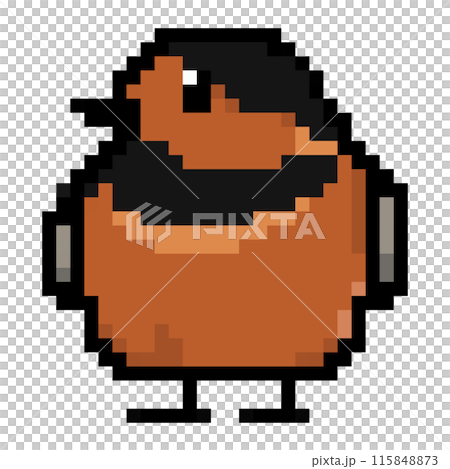 Pixel art Animal illustration Auston's varied tit A subspecies of varied tit Pixel art Animal illustration Auston's varied tit A subspecies of varied tit 115848873