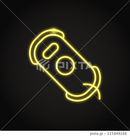 Neon window cleaning robot icon in line style 115849288