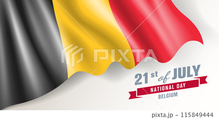 Belgium national day vector banner, greeting card 115849444