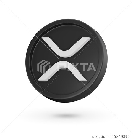 3D coin. Cryptocurrency symbol Ripple XPR. 3D...のイラスト素材 [115849890] - PIXTA