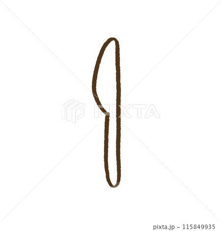 手描き　線画　ナイフのイラスト 115849935