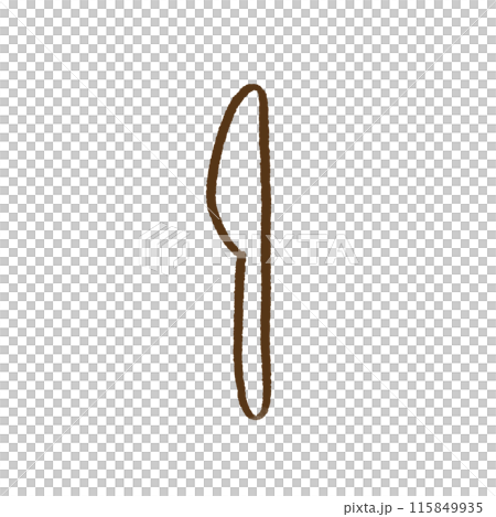 手描き　線画　ナイフのイラスト 115849935