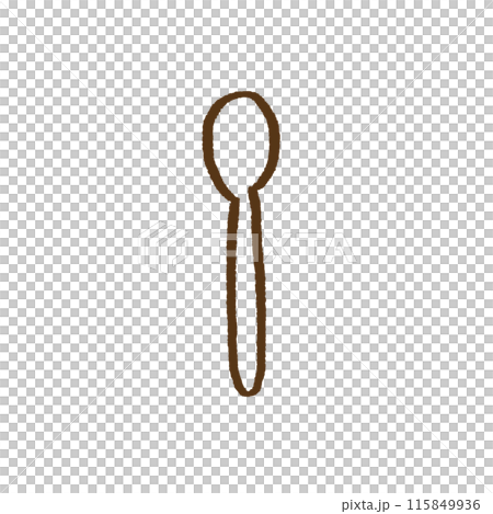 手描き 線画 スプーンのイラスト 手描き 線画 スプーンのイラスト 115849936